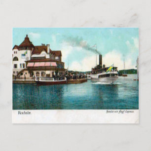 Vaxholm, Schweden, Tourendampfer Postkarte