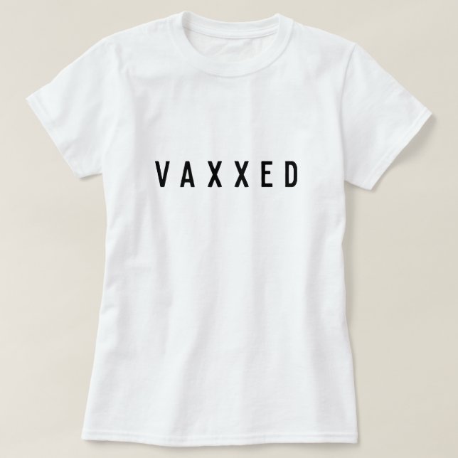 Vaxxed | Covid-19 geimpft Modern stilvoll T-Shirt (Design vorne)