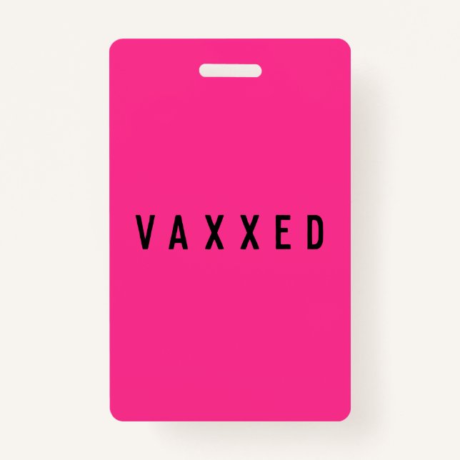 Vaxxed | Covid-19 Impfstoff Neon Pink Ausweis (Vorderseite)
