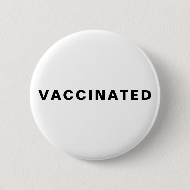 Vaxxed | Modern Stylish Covid-19 Safety Statement Button (Vorderseite)