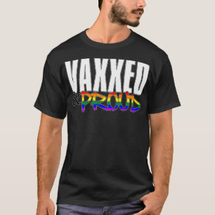 Vaxxed  Proud LGBTQ Pride Flag  Pro Vaccine Premiu T-Shirt