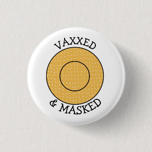 Vaxxed und Maskiert gegen Covid-19-Taste Button