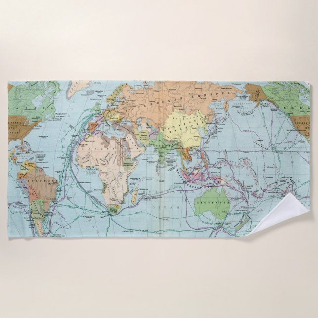 Vazhneishie Inostrannye Krugosvetnye Zkspeditsii Strandtuch (Vorderseite)