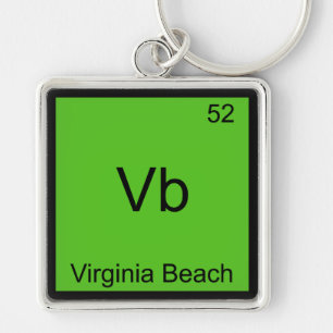 Vb - Virginia Beach Stadt Chemie Element Symbol Schlüsselanhänger