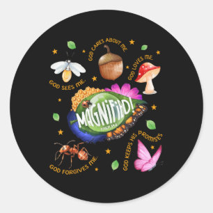 VBS 2025 Magnified Smallest Insects Adventure Chri Runder Aufkleber