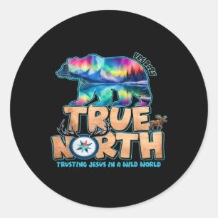 Vbs 2025 True North Vertrauen in Jesus Christliche Runder Aufkleber