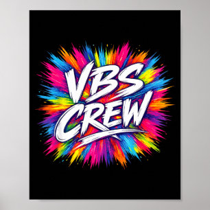 Vbs-Crew farbenfroher Spritzer Ferienbibel Schule Poster