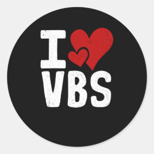 VBS I Liebe Vacation Bible School Christlich VBS C Runder Aufkleber