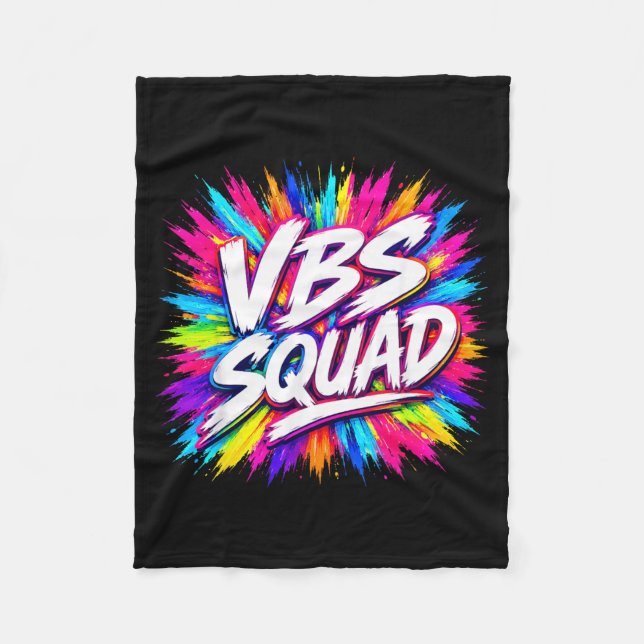 Vbs Squad Colorful Splash Bibelferien Fleecedecke (Vorderseite)
