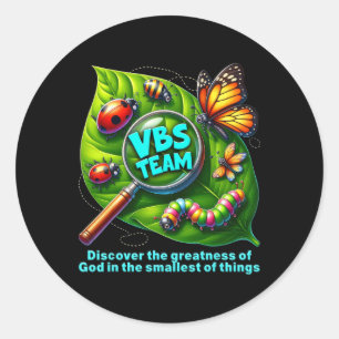 Vbs Team 2025 Vergrößerte Kleinste Insekten-Abente Runder Aufkleber