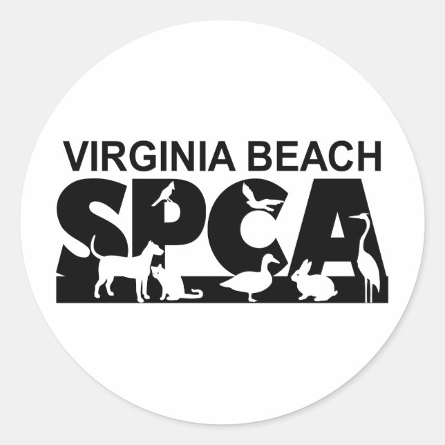 VBSPCA-Logo Runder Aufkleber (Vorderseite)