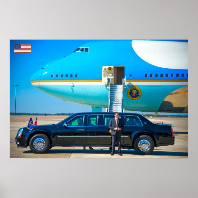 VC-25A (747-200B) und "THE BEAST" Poster (Vorne)