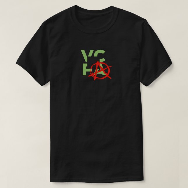 VCFA PUNKS! SCHWARZES T-Shirt (Design vorne)
