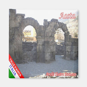 VDA004 AOSTA, ARCHES OF ROMAN THEATER, Kühlschrank Magnet