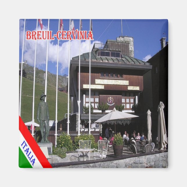 VDA033 BREUIL-CERVINIA, Aostatal, Kühlschrank Magnet (Vorne)