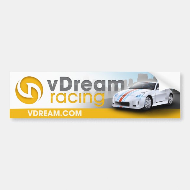 vDream Autoaufkleber (Gelb) (Vorne)