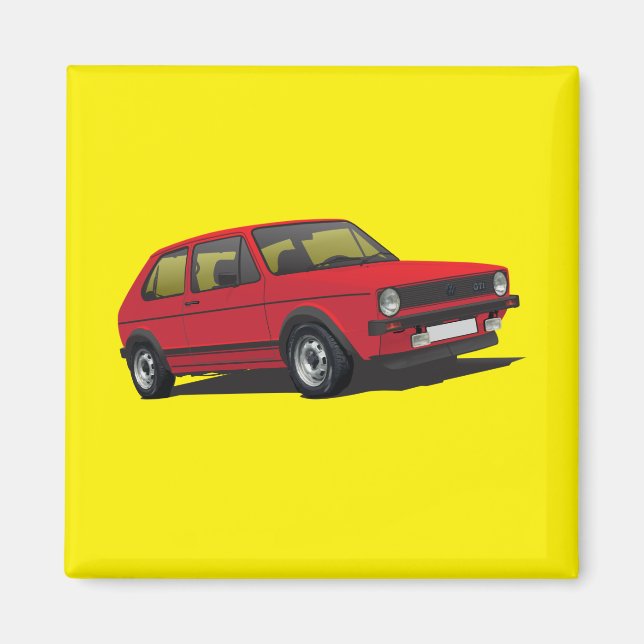 VDUB Golf GTI MK1 roter Magnet (Vorne)