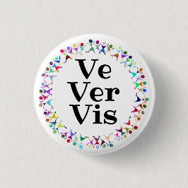 Ve Vis Pronouns im Kreis der menschlichen Figurenk Button