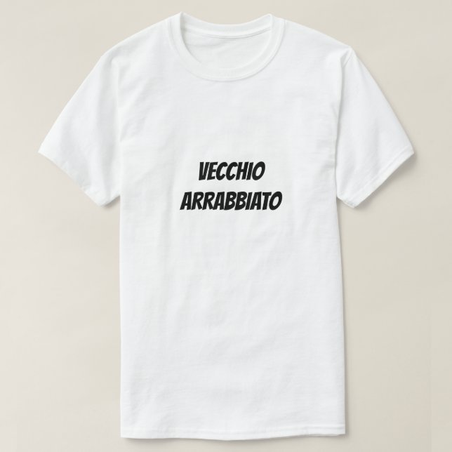 Vecchio arrabbiato | Angrischer alter Mann T-Shirt (Design vorne)