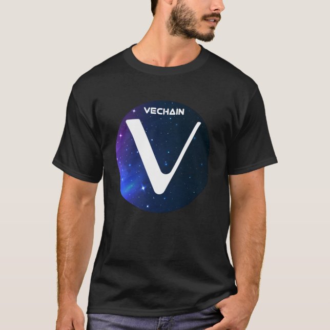 VeChain Kryptowährung Space Galaxy VET Crypto Moo T-Shirt (Vorderseite)