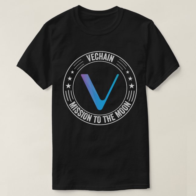 Vechain Mission to Moon VET Crypto Coin HODL T-Shirt (Design vorne)