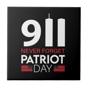 Vector 9-11 Vergessen Sie nie den patriotischen T  Fliese