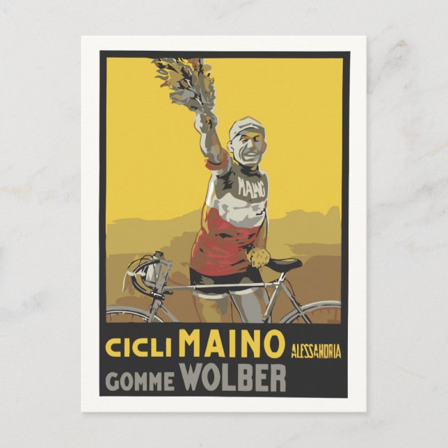 Vector Art, Fahrrad, italienischer Meister 1920 Postkarte (Vorderseite)