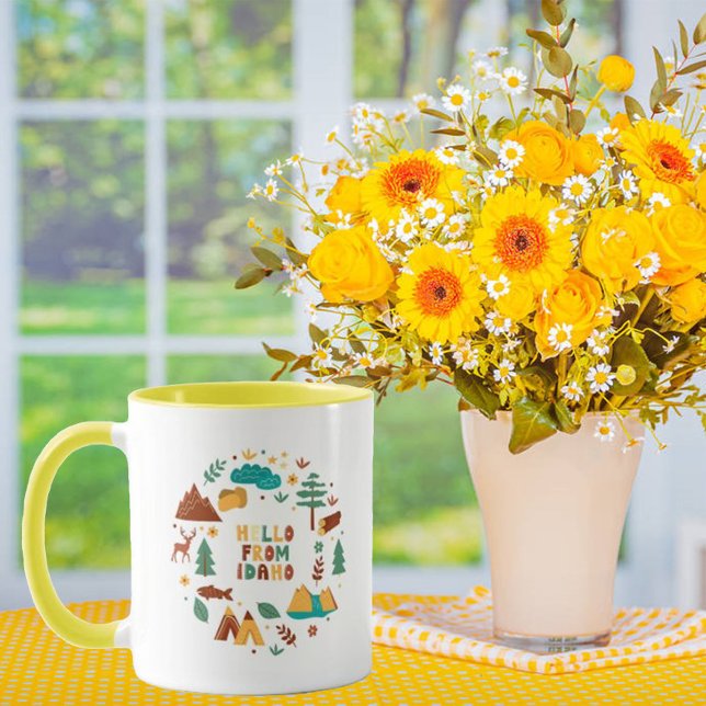 Vector Art Idaho Theme Staat Symbole Tasse (Von Creator hochgeladen)