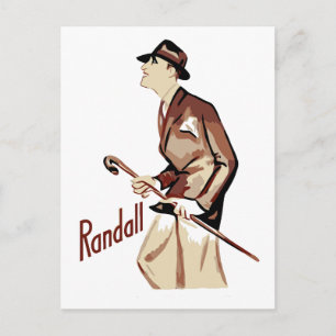 Vector Art Jazz Age Men's fashion Postkarte