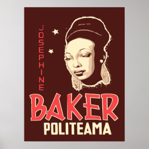 Vector Art Josephine Baker im Politeama Poster