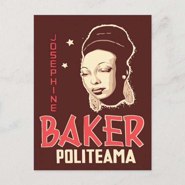 Vector Art Josephine Baker im Politeama Postkarte (Vorderseite)