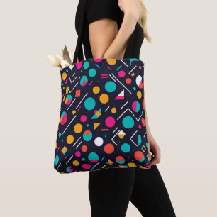 Vector Art Tote Bag: Kühne Farben und knackige Lin