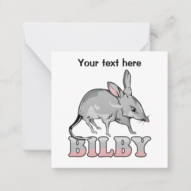 Vector Bilby Mitteilungskarte (Vorderseite)