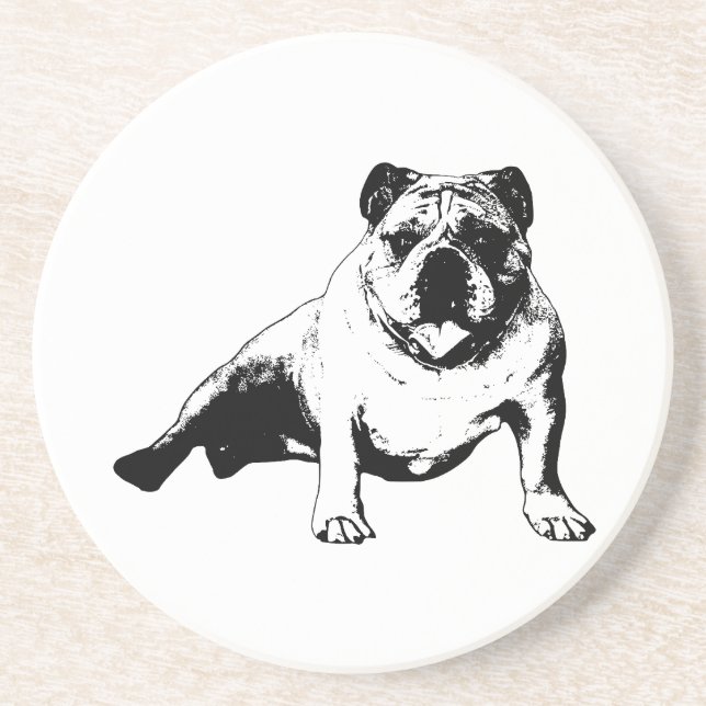 Vector Bulldog Design Getränkeuntersetzer (Vorne)