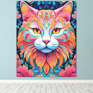 Vector Cat Canvas Print Leinwanddruck