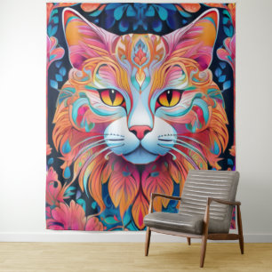 Vector Cat Wandteppich