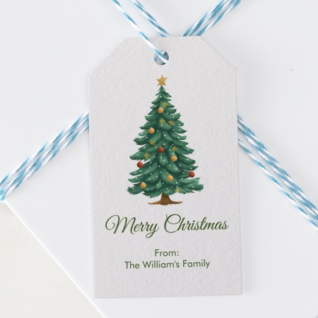 Vector Christmas Tree Geschenkanhänger (Von Creator hochgeladen)