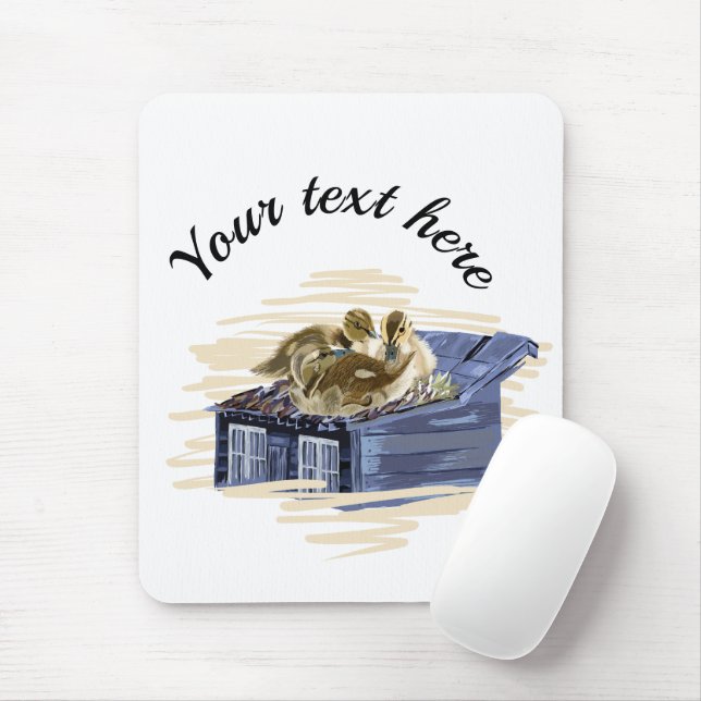 Vector duck family illustration mousepad (Mit Mouse)