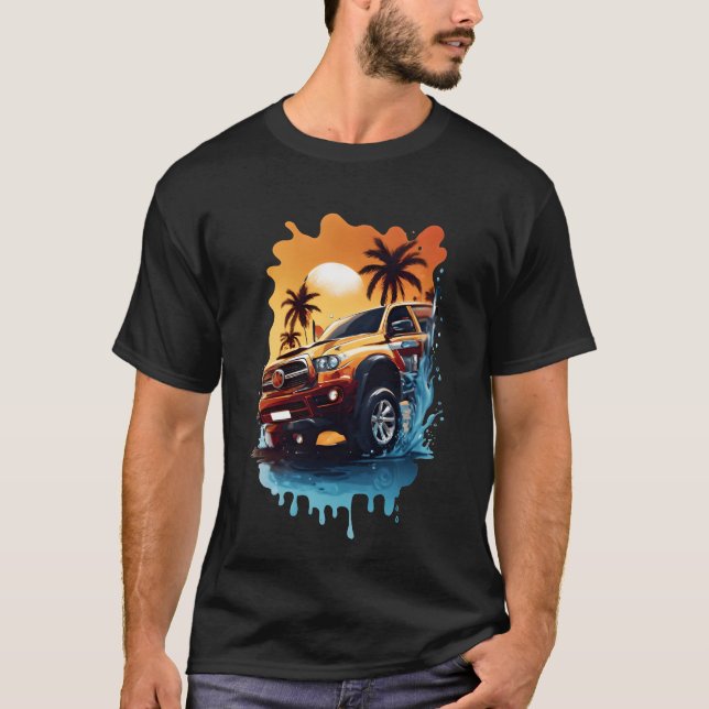 Vector illustration car wallpaper design friend re T-Shirt (Vorderseite)