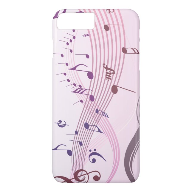 Vector Illustration von Winding-Musiknoten Case-Mate iPhone Hülle (Rückseite)