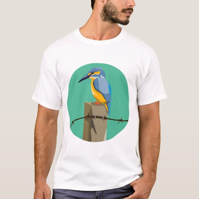 Vector kingfisher NZ-Vogel T-Shirt (Vorderseite)