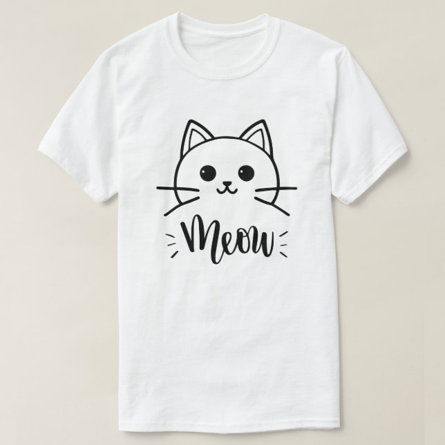 Vector lustige Cartoon Katze. Drucken für T - Shir T-Shirt (Design vorne)