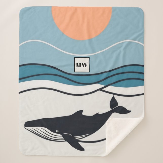 Vector-Minimalalwale in der Ozeanmonogramm Sherpadecke (Vorderseite)
