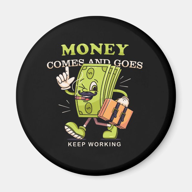 Vector money Cartoon Maskottchen perfekt Magnet (Vorne)