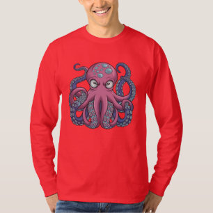 Vector Octopus Monster T - Shirt Design - Edo Ukiy