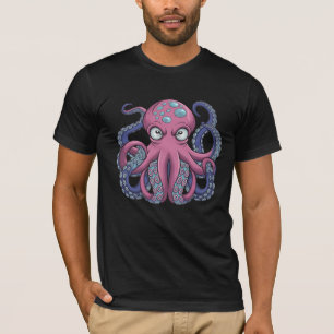 Vector Octopus Monster T - Shirt Design - Edo Ukiy