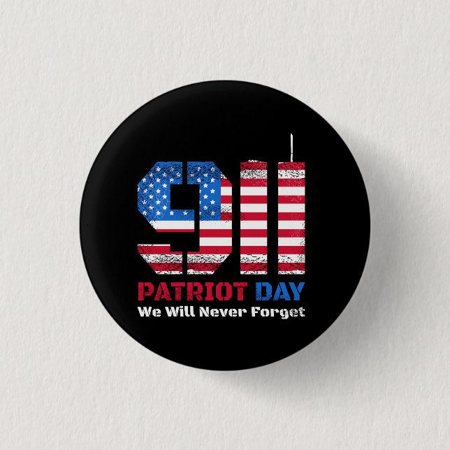 Vector Patriot Tagesdesign mit amerikanischer Flag Button (Vorderseite)