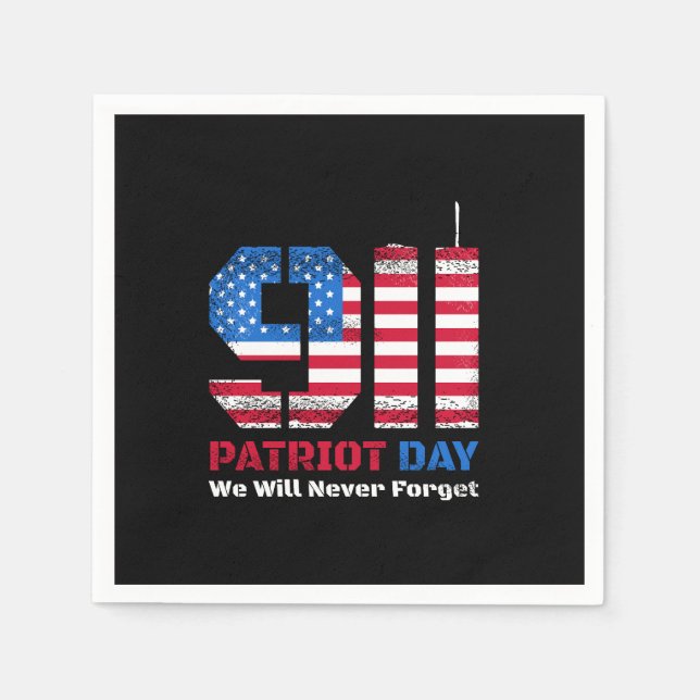 Vector Patriot Tagesdesign mit amerikanischer Flag Serviette (Vorderseite)