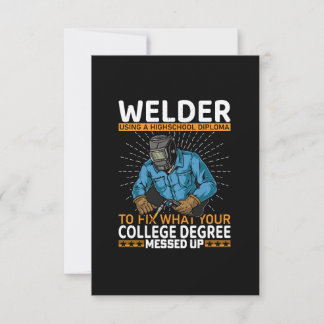 Vector Schweißgerät mit einer High School, um das Einladung