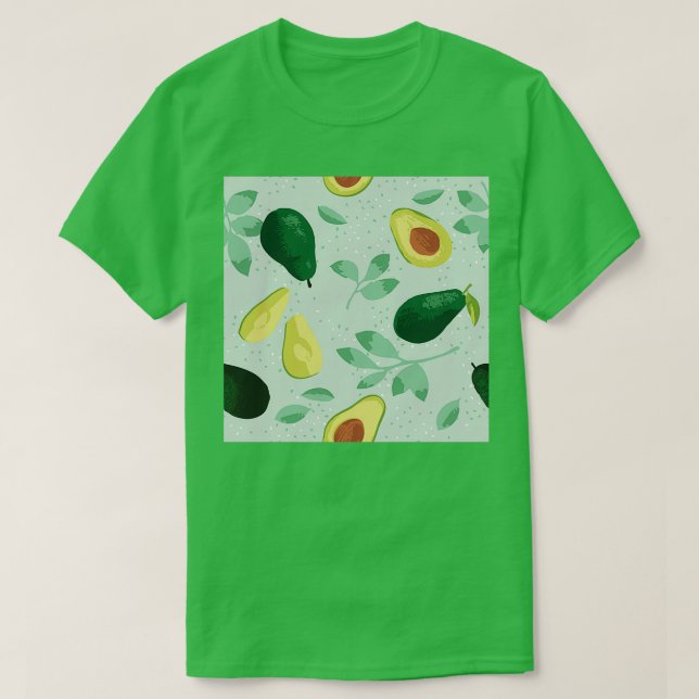 Vector Sommermuster mit Avocado-Blume und Lee T-Shirt (Design vorne)